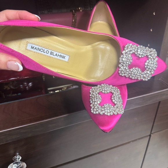 Pink Crystal Embellished Stiletto Heels - Picture 3 of 5